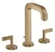 AXOR-HG-AXOR-Citterio-3-Loch-Waschtischarmatur-170-mit-Auslauf-140-mm-Hebelgriffen-Rosetten-und-Zugstangen-Ablaufgarnitur-Brushed-Bronze-39135140 gallery number 1